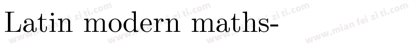 Latin modern maths字体转换